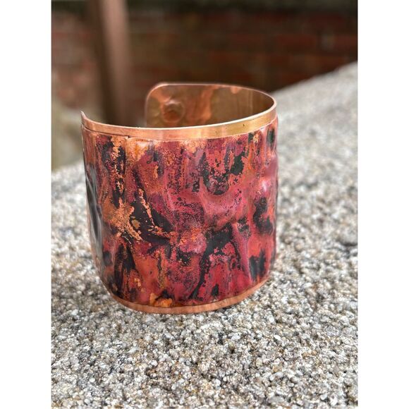Copper cuff, NEW, Handmade, 2” wide, Natural - Picture 2 of 5